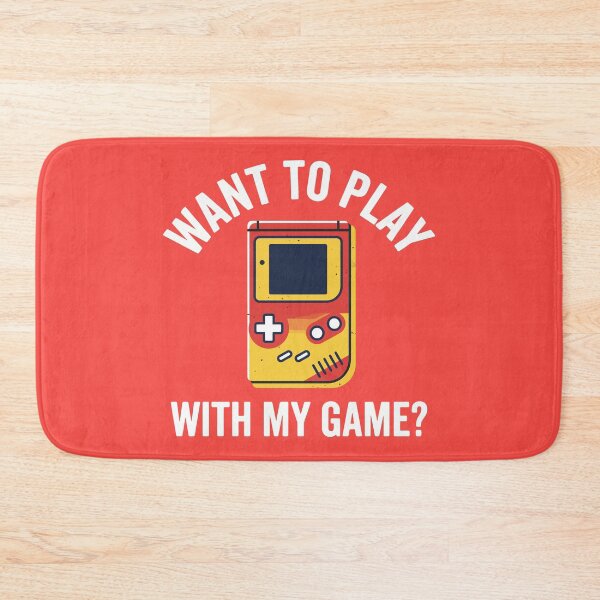 Item preview, Want to Play with My Game Retro Handheld Console Humor designed and sold by Amir Faysal.