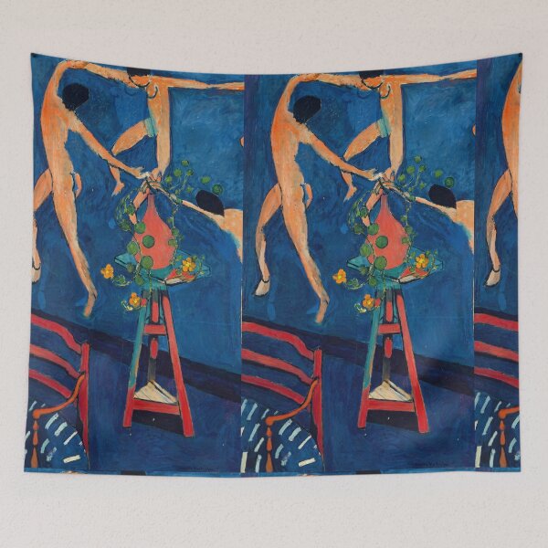Item preview, Nasturtiums with Dancers in Blue designed and sold by artofuniverse.