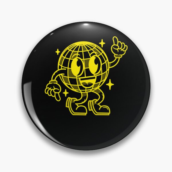 Item preview, Funky Yellow Disco Ball Character designed and sold by MDNstore.