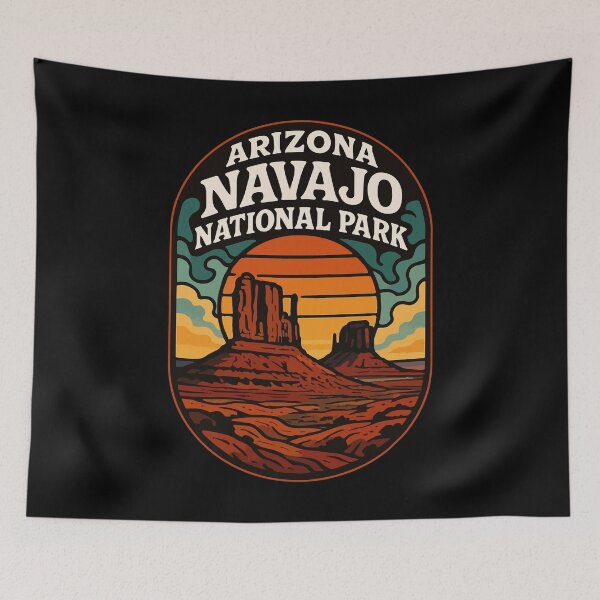 Item preview, Navajo Arizona National Park Retro Trippy Travel designed and sold by TomFrontierArt.