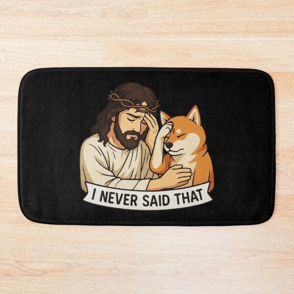 Item preview, Jesus Never Said That Shiba Inu Dog designed and sold by plushism.