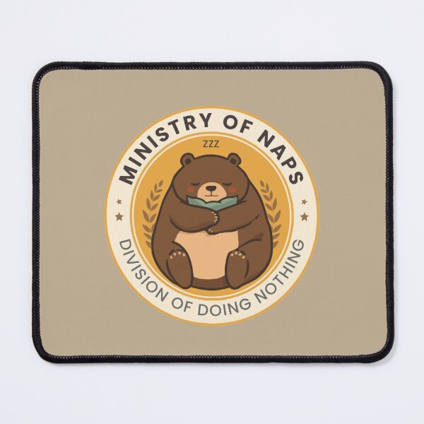 Item preview, Ministry of Naps Hug Bear | Cozy Gold Nap Badge designed and sold by AbderraimArt.