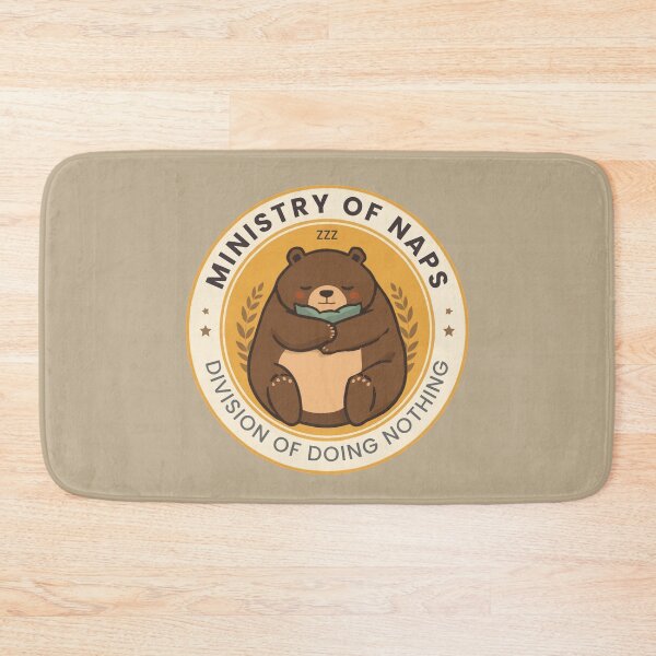 Item preview, Ministry of Naps Hug Bear | Cozy Gold Nap Badge designed and sold by AbderraimArt.
