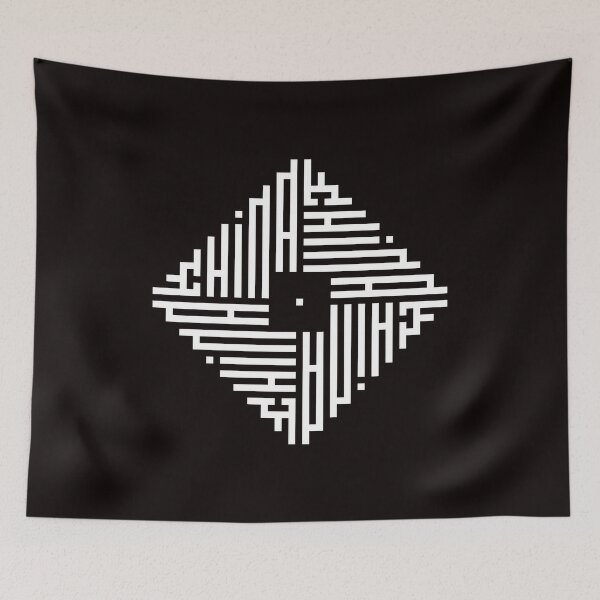Item preview, CHINA | White  | Modern Geometric Kufi Calligraphy | From Name to Art   designed and sold by FOR YOUR NAME.