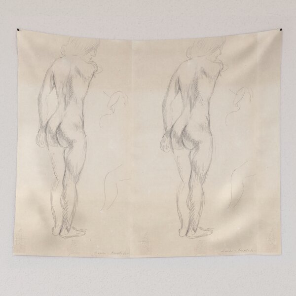 Item preview, Standing Female Nude Pencil Study designed and sold by artofuniverse.