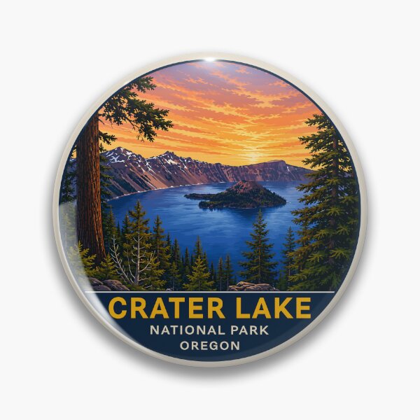 Item preview, Crater Lake National Park Orego Retro Design designed and sold by Gideon Emmerich.