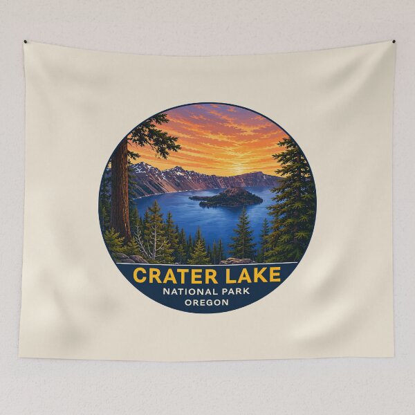 Item preview, Crater Lake National Park Orego Retro Design designed and sold by Gideon Emmerich.