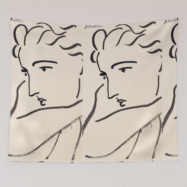 Item preview, Minimalist Ink Portrait of a Woman designed and sold by artofuniverse.