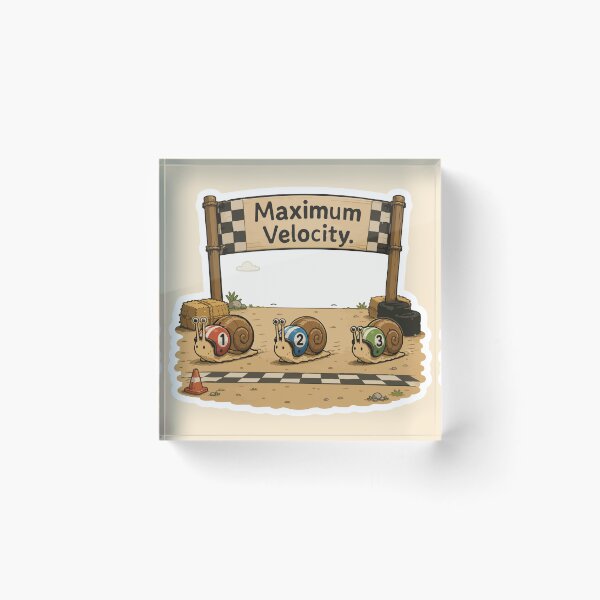 Aperçu de l'œuvre Course d'escargots à vitesse maximale - Humour drôle créée et vendue par SimplePoDesign.