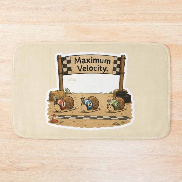 Aperçu de l'œuvre Course d'escargots à vitesse maximale - Humour drôle créée et vendue par SimplePoDesign.