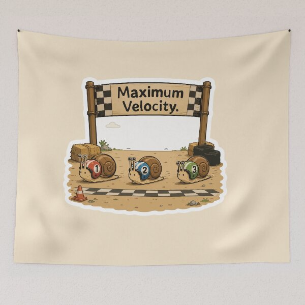Item preview, Maximum Velocity Funny Snail Racing Humor designed and sold by SimplePoDesign.