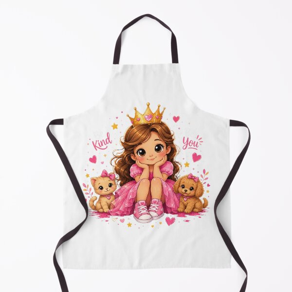 Item preview, Be Kind, Be You – Cute Girl with Kitten & Puppy Kids designed and sold by Mysthor-Designs.