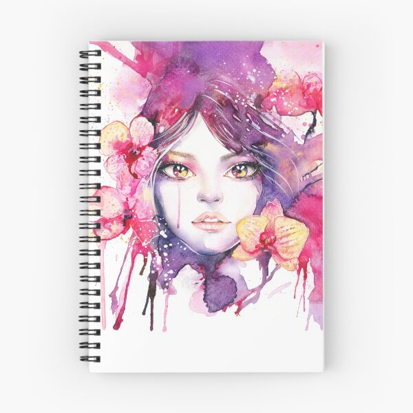 Item preview, Orchid Mistress. Watercolor fashion illustration designed and sold by Lumitar.