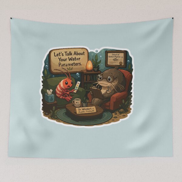 Item preview, Let's Talk About Your Water Parameters – Funny Aquarium Shrimp designed and sold by SimplePoDesign.