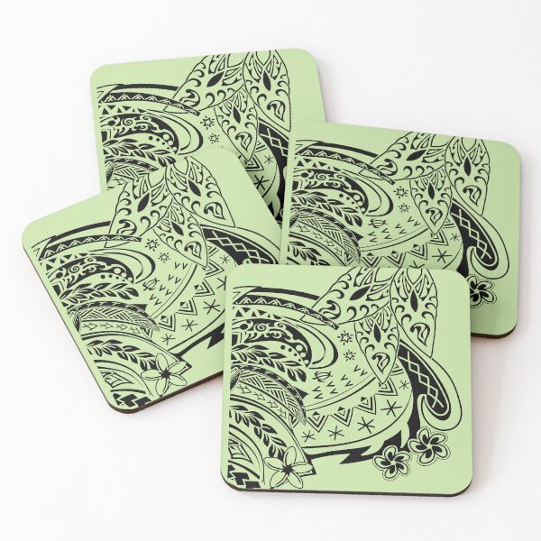 Item preview, Green And Black Samoan Art Print designed and sold by sunnthreads.