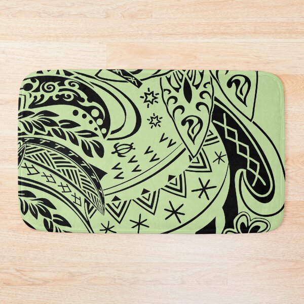 Item preview, Green And Black Samoan Art Print designed and sold by sunnthreads.