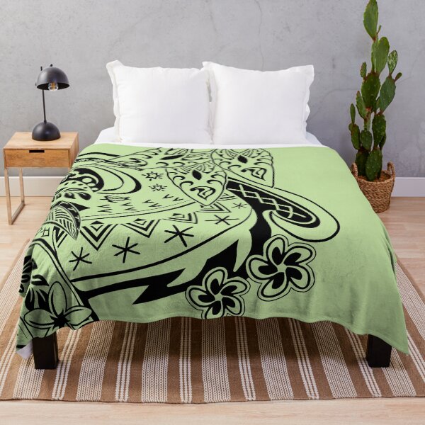 Item preview, Green And Black Samoan Art Print designed and sold by sunnthreads.