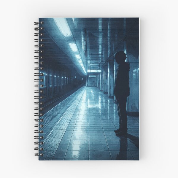 Item preview, Lonely Anime Boy at Neon Subway Station designed and sold by DopeVibeStuff.