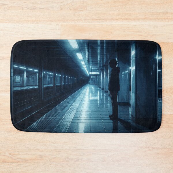 Item preview, Lonely Anime Boy at Neon Subway Station designed and sold by DopeVibeStuff.