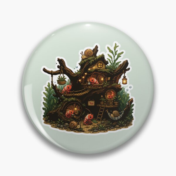 Item preview, Cozy Shrimp Treehouse – Cute Freshwater Aquarium designed and sold by SimplePoDesign.