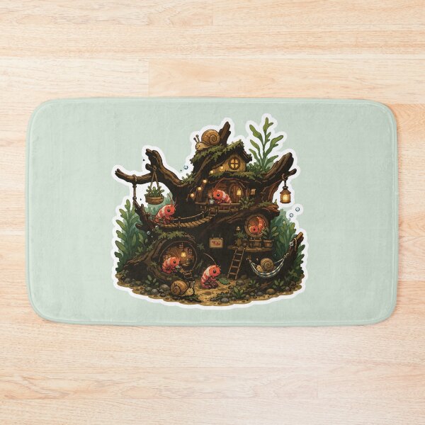 Item preview, Cozy Shrimp Treehouse – Cute Freshwater Aquarium designed and sold by SimplePoDesign.
