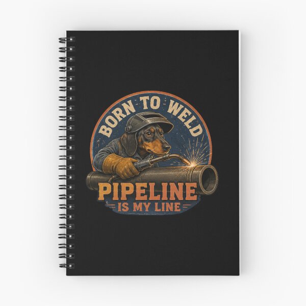 Item preview, Born to Weld Pipeline Is My Line Dachshund Pipe Welder Vintage Design designed and sold by RusticMeadow.