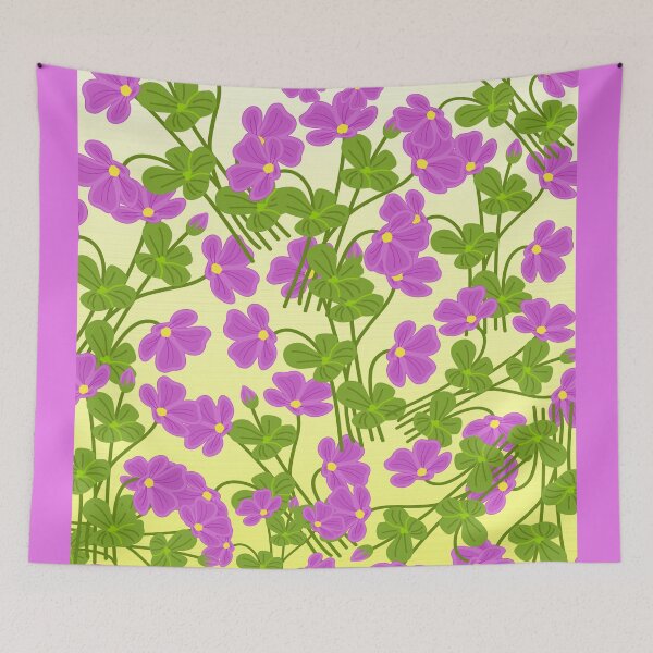 Item preview, Minimalist Purple Wildflower Wall Art | Botanical Floral Home Decor | Elegant Green Leaves & Yellow Blossoms designed and sold by PureHopeStudio.