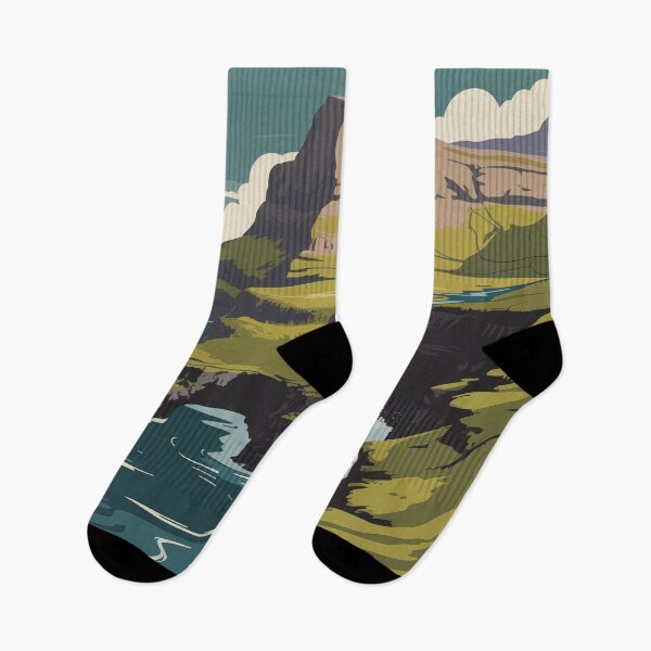 Item preview, Faroe Islands Waterfall Coast Retro Travel Poster | Mid Century Modern Nordic Landscape Wall Art designed and sold by Tamas Das.