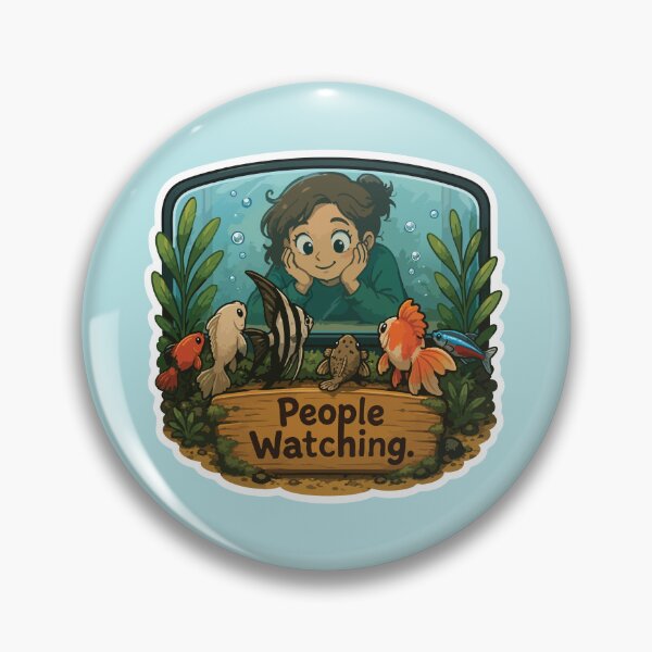 Item preview, People Watching – Funny Aquarium Fish designed and sold by SimplePoDesign.