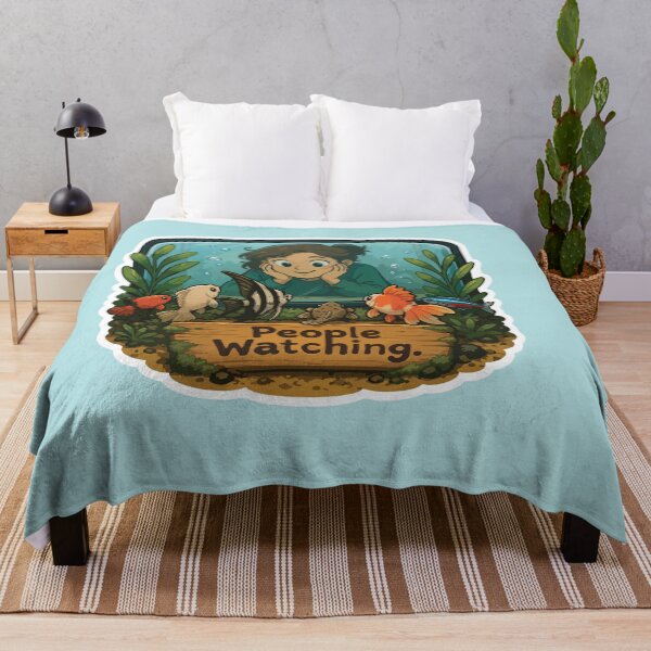 Item preview, People Watching – Funny Aquarium Fish designed and sold by SimplePoDesign.