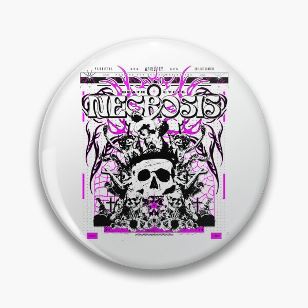 Item preview, Necrosis Goth Skull Neon Pink designed and sold by LucidLayers.