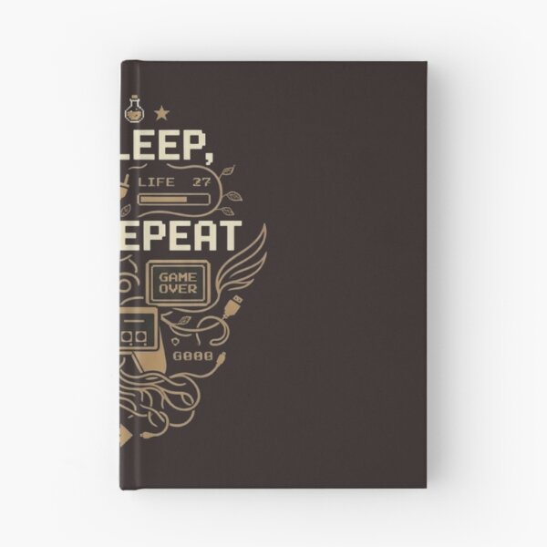 Item preview, Eat Sleep Game Repeat Retro 8-Bit Gaming Typography designed and sold by Dream Weave Studio.