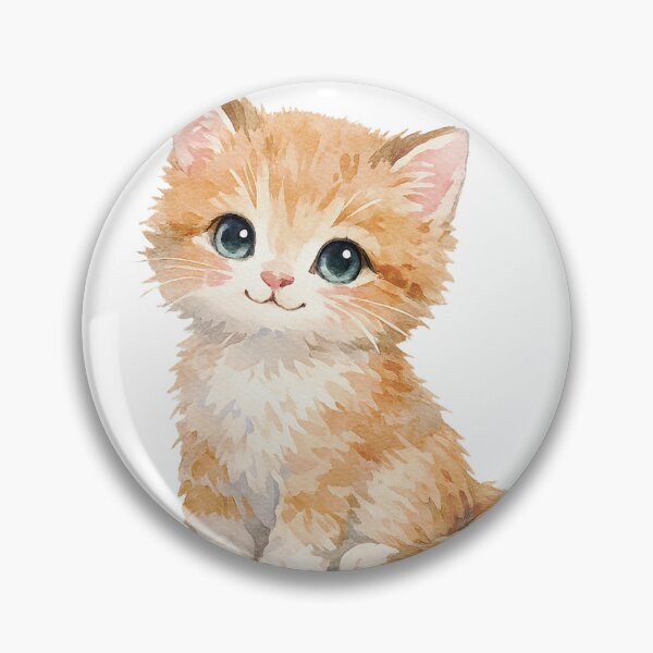 Item preview, Adorable Ginger Kitten Watercolor Sticker designed and sold by simranart111.
