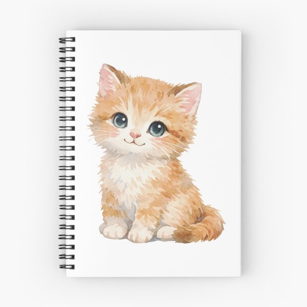 Item preview, Adorable Ginger Kitten Watercolor Sticker designed and sold by simranart111.