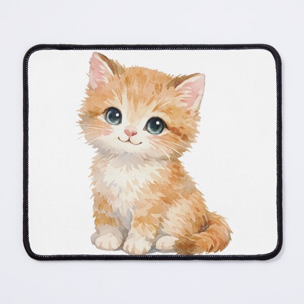 Item preview, Adorable Ginger Kitten Watercolor Sticker designed and sold by simranart111.