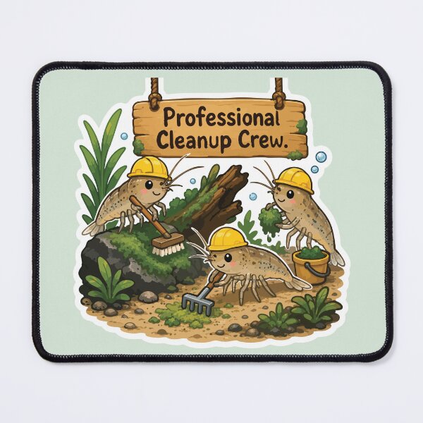 Item preview, Professional Cleanup Crew – Funny Amano Shrimp Aquarium designed and sold by SimplePoDesign.