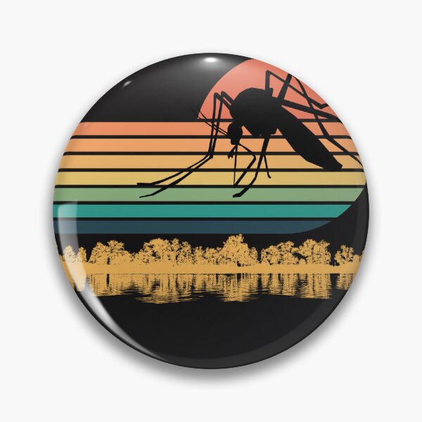 Item preview, Retro Mosquito Sunset - Funny Summer Insect Art designed and sold by Granat1983.