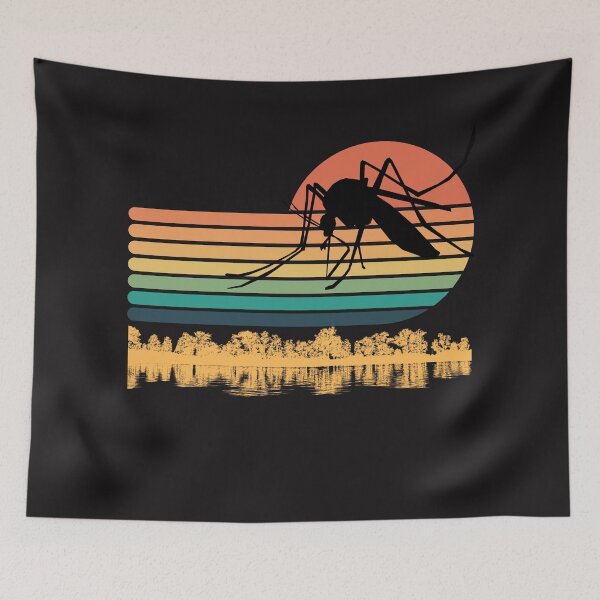 Item preview, Retro Mosquito Sunset - Funny Summer Insect Art designed and sold by Granat1983.