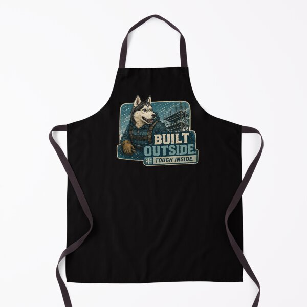 Item preview, Built Outside Tough Inside Siberian Husky Welder Vintage Blue Collar Design designed and sold by RusticMeadow.