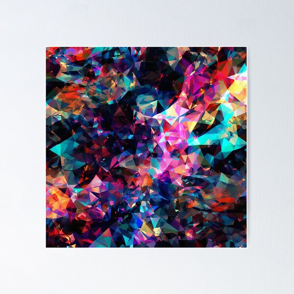 Item preview, Prismatic Spectrum – Vibrant Abstract Crystal Mosaic Design designed and sold by Habatour Creations Exclusive Digital Art Products.