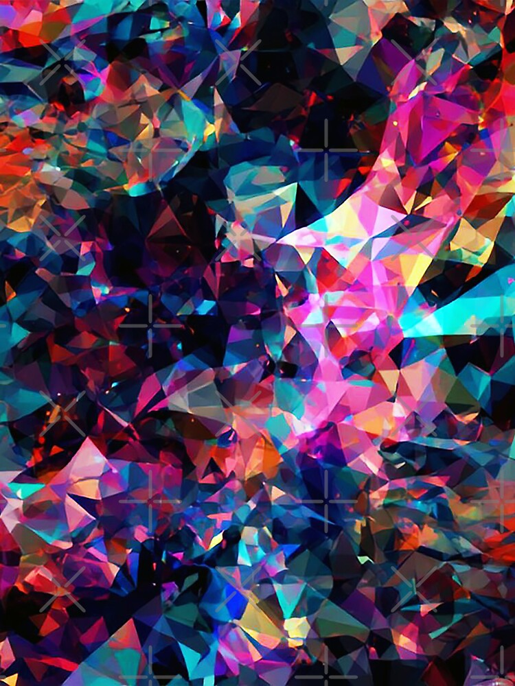 Thumbnail 6 von 6, Premium Oversized Pullover, Prismatic Spectrum – Vibrant Abstract Crystal Mosaic Design designt und verkauft von agiosaki.