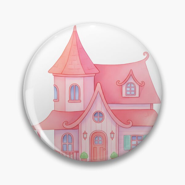 Item preview, Cute Pink Pastel Fairy Tale Fantasy House Sticker designed and sold by simranart111.