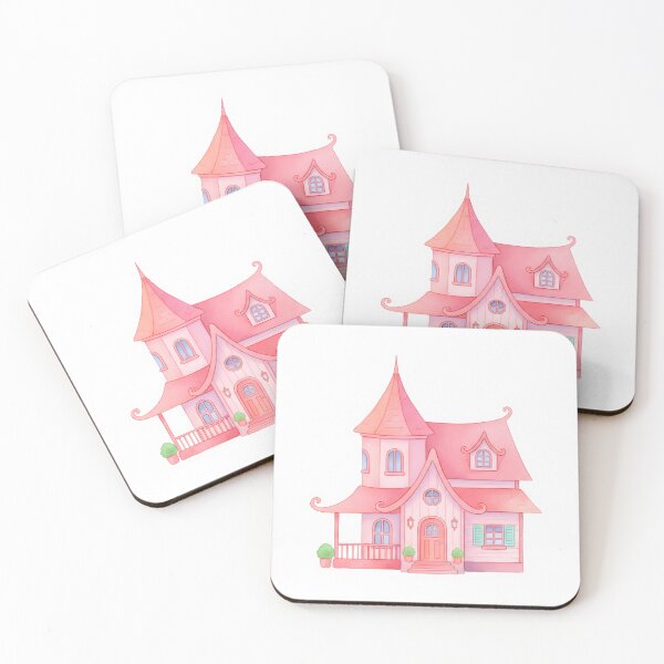 Item preview, Cute Pink Pastel Fairy Tale Fantasy House Sticker designed and sold by simranart111.