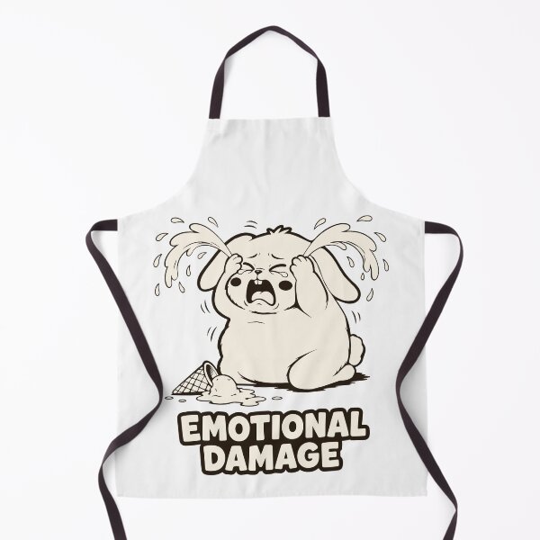 Item preview, Emotional Damage Bunny. Funny Dropped Ice Cream Crying Rabbit designed and sold by MalisoStickers.