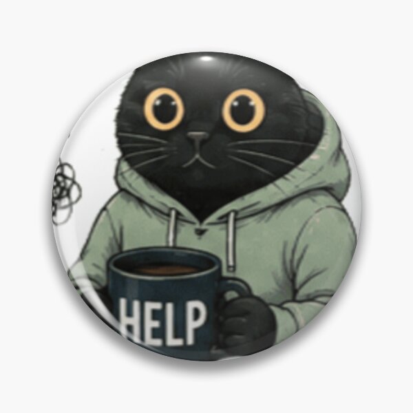 Item preview, It's Fine I'm Fine Everything Is Fine - Funny Black Cat designed and sold by GUINewAlex.