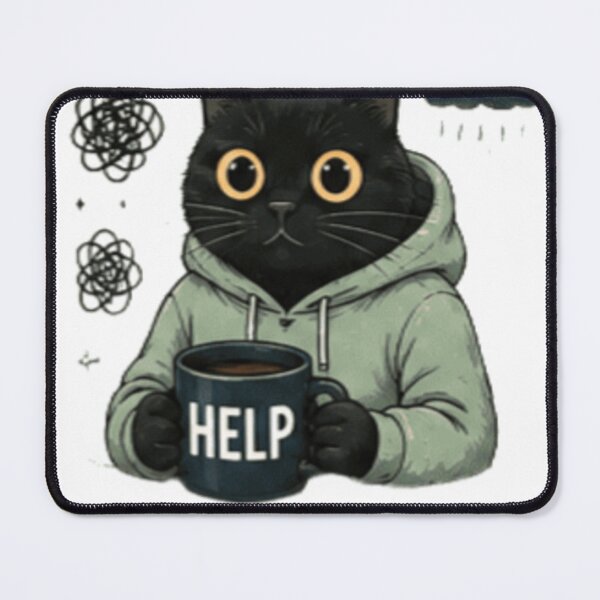 Item preview, It's Fine I'm Fine Everything Is Fine - Funny Black Cat designed and sold by GUINewAlex.