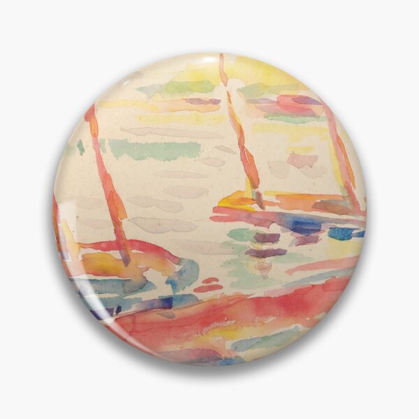 Item preview, Fauvist Sailboats in Sunlit Harbor designed and sold by artofuniverse.