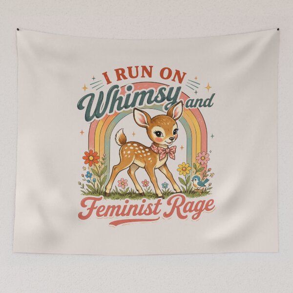Item preview, Cute Whimsy and Feminist Rage, Floral Feminist, Women's Rights, Empowerment Gift designed and sold by Sprinkle12345.