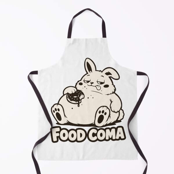 Item preview, Funny Food Coma — Lazy Fat Bunny — Cute Donut Meme designed and sold by MalisoStickers.