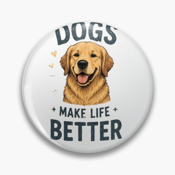 Item preview, Dogs Make Life Better - Cute Golden Retriever Art designed and sold by GUINewAlex.